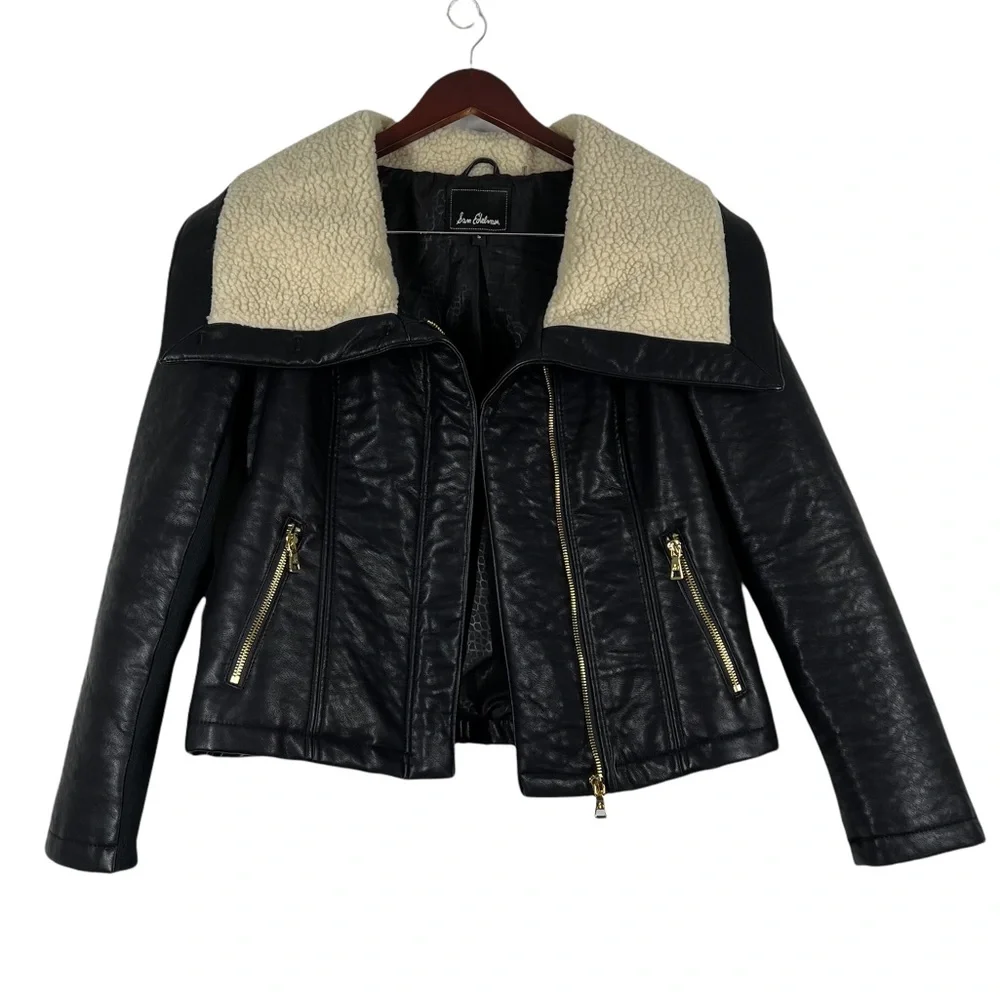 Sam Edelman Women's Caitlyn Aviator Sherpa Jacket Black Size S. - Picture 4 of 9